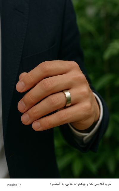 انگشتر حلقه طلای مردانه